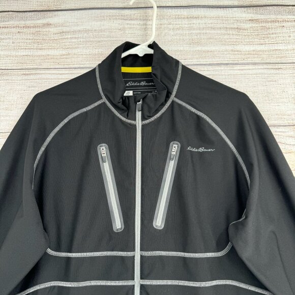 Eddie Bauer Motion FreeDry Outdoor Hiking‎ Jacket Men's Size M Black - Picture 3 of 11